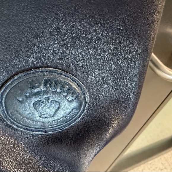 Henry’s Original Leather navy vintage bucket good embellish GVC leather bag Bag - Picture 15 of 15